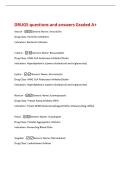DRUGS questions and answers Graded A&plus;&NewLine;Amoxil -Generic Name&colon; Amoxicillin&NewLine;Drug Class&colon; Penicillin Antibiotic&NewLine;Indication&colon; Bacterial Infection&NewLine;Crestor -Generic Name&colon; Rosuvastatin&NewLine;Drug Class&colon; HMG CoA Reductase Inhibitor&sol;Statin&NewLine;Indication&colon; Hyperlipidemia &lpar;