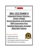 NU131&sol;NU 131 - Exam 1-4 &vert; Integrated Human Sciences &vert; Galen College&vert; Q & A 2026&sol;2027 &lpar;PDF&rpar;