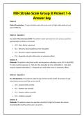 NIH Stroke Scale Group B Patient 1-6 Answer key Updated 2026&NewLine;