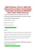 NRNP 6566 Week 7 Quiz V1&ndash;V3 &vert; NRNP 6566 Advanced Care of Adults in Acute Settings &vert; Walden University &vert; Actual Q&A with Rationale &lpar;NRNP6566 Week 7 Quiz&rpar;
