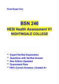 BSN 246 HESI Health Assessment V1 &vert; Nightingale College Study Guide & Exam Prep 2026-2027 PDF