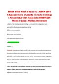 NRNP 6566 Week 5 Quiz V1&ndash;V3 &vert; NRNP 6566 Advanced Care of Adults in Acute Settings &vert; Walden University &vert; Actual Q&A with Rationale &lpar;Walden NRNP6566 Week 5 Quiz&rpar;