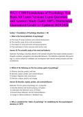 WGU C180 Foundations of Psychology Test Bank All Latest Versions Exam Questions and Answers Study Guide 100&percnt; Distinctions Guaranteed Grade A&plus; Updated 2025&sol;2026&NewLine;