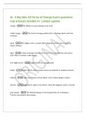 Gr&period; 5 Big Idea 10 Forms of Energy Exam questions&NewLine;and answers Graded A&plus; &vert; latest update&NewLine;energy - The ability to cause change or do work&period;&NewLine;sound energy - The form of energy produced by vibrating objects and can&NewLine;be heard&period;&NewLine;pitch - How high or low a sound 
