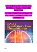 Rau's Respiratory Care Pharmacology&comma; 9th Edition by Douglas S&period; Gardenhire &colon; Comprehensive Test Bank &vert; Expert-Verified Questions & Answers &semi; Complete Chapters 1&ndash;23