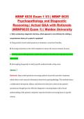 NRNP 6635 Exam 1 V1&ndash;V3 &vert; NRNP 6635 Psychopathology and Diagnostic Reasoning &vert; Walden University &vert; Actual Q&A with Rationale &lpar;Walden NRNP6635 Exam 1&rpar;