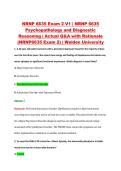 NRNP 6635 Exam 2 V1 &vert; NRNP 6635 &NewLine;Psychopathology and Diagnostic &NewLine;Reasoning &vert; Actual Q&A with Rationale &NewLine;&lpar;NRNP6635 Exam 2&rpar; &vert; Walden University