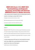 NRNP 6635 Exam 2 V2 &vert; NRNP 6635 &NewLine;Psychopathology and Diagnostic &NewLine;Reasoning &vert; Actual Q&A with Rationale &NewLine;&lpar;NRNP6635 Exam 2&rpar; &vert; Walden University