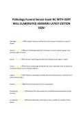 Pathology Funeral Service Exam NC WITH VERY &NewLine;WELL ELABORATED ANSWERS LATEST EDITION &NewLine;2026&excl;