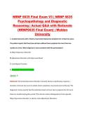 NRNP 6635 Final Exam V1&ndash;V3 &vert; NRNP 6635 Psychopathology and Diagnostic Reasoning &vert; Walden University &vert; Actual Q&A with Rationale &lpar;Walden NRNP6635 Final Exam&rpar;