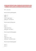 ENGR 102 NEWEST 2026 COMPLETE QUESTIONS AND &NewLine;CORRECT DETAILED ANSWERS WITH RATIONALES