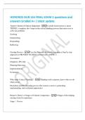 HONDROS NUR 155 FINAL EXAM 2 questions and&NewLine;answers Graded A&plus; &vert; latest update&NewLine;Tanner's Model of Clinical Judgement - A model based on how a nurse&NewLine;THINKS&comma; it explains the 4 steps in the critical thinking process that nurses use to&NewLine;solve any probl