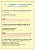 Emergency Medicine &lpar;EM&rpar; Final Exam Study Guide Q&A 2026-2027