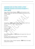 HONDROS NUR 155 FINAL EXAM 2 LATEST&NewLine;VERSIONS questions and answers Graded A&plus; &vert;&NewLine;latest update&NewLine;Tanner's Model of Clinical Judgement - A model based on how a nurse&NewLine;THINKS&comma; it explains the 4 steps in the critical thinking process that nurses use to