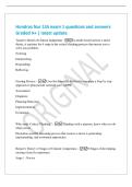 Hondros Nur 155 exam 1 questions and answers&NewLine;Graded A&plus; &vert; latest update&NewLine;Tanner's Model of Clinical Judgement - A model based on how a nurse&NewLine;thinks&comma; it explains the 4 steps in the critical thinking process that nurses use to&NewLine;solve any problem&colon;&NewLine;N