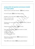 Hondros NUR 150 questions and answers Graded&NewLine;A&plus; &vert; latest update&NewLine;What do we want to do with chain of infection&quest; - break it&comma; wash hands&NewLine;How does HAI spread - not hand washing&comma; equipment&NewLine;What PPE is worn for what isolation - Contact - gloves&comma; gown&NewLine;Dropl