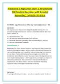 Protection & Regulation Exam 5 &lpar;PDF&rpar; &vert; 2026 Practice Questions &vert; Nursing Law