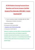 ATI RN Pediatric Nursing Proctored Exam &NewLine;Questions and Correct Answers &lpar;Verified &NewLine;Answers&rpar; Plus Rationales 2026 Q&A &vert; Instant &NewLine;Download Pdf 