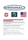 CCIL EVALUATION EXAMS UPDATED QUESTIONS AND ANSWERS SURE