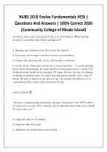 NURS 1010 Fundamentals HESI&colon; Study Guide & Practice Questions&NewLine;&NewLine;