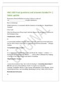 HSCI 303 Final questions and answers Graded A&plus; &vert;&NewLine;latest update&NewLine;Respiratory Bronchodilation in treating Asthma is achieved&NewLine;via&lowbar;&lowbar;&lowbar;&lowbar;&lowbar;&lowbar;&lowbar;&lowbar;&lowbar;&lowbar;&lowbar;&lowbar;&lowbar;&lowbar;&lowbar;&lowbar;&lowbar;&lowbar;&lowbar;&lowbar;&lowbar;&lowbar;&lowbar; receptor stimulation&period;&NewLine;Beta-2 Adrenergic&NewLine;Which defeciency is associated with the formation of macrocyt