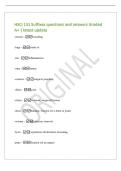 HSCI 131 Suffixes questions and answers Graded&NewLine;A&plus; &vert; latest update&NewLine;-emesis - vomiting&NewLine;-logy - study of&NewLine;-itis - inflammation&NewLine;-oma - tumor&NewLine;-centesis - surgical puncture