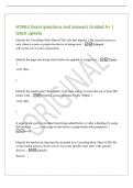 HTML5 Exam questions and answers Graded A&plus; &vert;&NewLine;latest update&NewLine;Identify the Cascading Style Sheet &lpar;CSS&rpar; rule that imports a file named screen&period;css&NewLine;only when a screen or projection device is being used&period; - &commat;import&NewLine;url&lpar;"screen&period;css"&rpar; screen&comma; proj