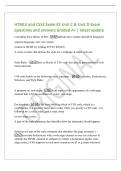 HTML5 and CSS3 Exam &num;2 Unit C & Unit D Exam&NewLine;questions and answers Graded A&plus; &vert; latest update&NewLine;Cascading Style Sheets &lpar;CSS&rpar; - indicate how content should be displayed&NewLine;separate language&comma; uses own syntax&NewLine;created in HTML by writing STYLE RULES&NewLine;A series of 