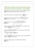 HTML & CSS multiple choice &lpar;code academy&rpar; Exam&NewLine;questions and answers Graded A&plus; &vert; latest update&NewLine;Why should the document type declaration be included in all HTML documents&quest; -&NewLine;