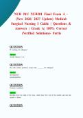 NUR 201&sol; NUR201 Final Exam 4 &ndash; &lpar;New 2026&sol; 2027 Update&rpar; Medical-Surgical Nursing I Guide &vert; Questions & Answers &vert; Grade A&vert; 100&percnt; Correct &lpar;Verified Solutions&rpar;- Fortis