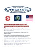 MEDI-CALPEER SUPPORT SPECIALIST LATEST&NewLine;EXAMS SCRIPT QUESTIONS AND ANSWERS SURE&NewLine;A&plus;