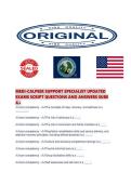 MEDI-CALPEER SUPPORT SPECIALIST UPDATED&NewLine;EXAMS SCRIPT QUESTIONS AND ANSWERS SURE&NewLine;A&plus;