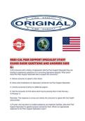 MEDI-CAL PEER SUPPORT SPECIALIST STUDY&NewLine;EXAMS GUIDE QUESTIONS AND ANSWERS SURE&NewLine;A&plus;