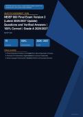 NEIEP 800 Final Exam Version 2 Actual 2026&sol;2027 &ndash; Complete Exam-Style Questions &vert; 100&percnt; Verified &ndash; Pass Guaranteed &ndash; A&plus; Graded