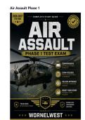 Air Assault Phase 1 Test Exam 