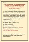ATLS 11th Edition Exam QUESTIONS AND ANSWERS &NewLine;ALREADY GRADED A&plus;&vert;&vert;VERIFIED EXAM&vert;&vert; 100&percnt; &NewLine;Verified Solutions &vert; Updated Per Latest Guidelines &vert; &NewLine;Graded A&plus;&vert;&vert;Newest Exam&excl;&excl;&excl;