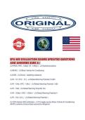 EPA 609 EVALUATION EXAMS UPDATED QUESTIONS AND ANSWERS SURE