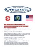 MSF MOTORCYCLE SAFETY FOUNDATION COMPREHENSIVE EXAMS UPDATED QUESTIONS