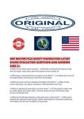 MSF MOTORCYCLE SAFETY FOUNDATION LATEST EXAMS EVALUATION QUESTIONS AND ANSWERS