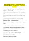 Associate Safety Professional Exam with all Correct & 100&percnt; Verified Answers &vert;Actual Complete Exam &vert;Already Graded A&plus;