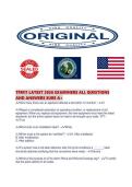 TFM11 LATEST 2026 EXAMINERS ALL QUESTIONS AND ANSWERS SURE