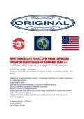 NEW YORK STATE PENAL LAW UPDATED EXAMS UPDATED QUESTIONS AND ANSWERS SURE 