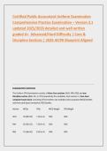 Certified Public Accountant Uniform Examination &NewLine;Comprehensive Practice Examination &ndash; Version 3&period;1 &NewLine;updated 2025&sol;2026 detailed and well written &NewLine;graded A&plus;  Advanced&sol;Hard Difficulty &vert; Core & &NewLine;Discipline Sections &vert; 2026 AICPA Blueprint Aligned 