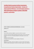 Certified Public Accountant Uniform Examination &NewLine;Comprehensive Practice Examination &ndash; Version 2&period;0 &NewLine;Advanced&sol;Hard Difficulty &vert; Core & Discipline Sections &vert; &NewLine;2026 AICPA Blueprint Aligned updated  2025&sol;2026  &NewLine;graded A&plus; well written 