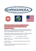 CERTIFIED ASSISTED LIVING ADMINISTRATOR 2026 EXAMS TEST PAPER QUESTIONS AND ANSWERS SURE A&period;pdf&NewLine;&NewLine;