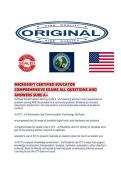 MICROSOFT CERTIFIED EDUCATOR COMPREHENSIVE EXAMS ALL QUESTIONS AND ANSWERS SURE A&period;pdf&NewLine;&NewLine;