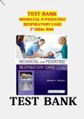 Test Bank Neonatal and Pediatric Respiratory Care 5th Edition Brian K&period; Walsh ISBN 9780323697831 Complete Chapter Questions&comma; Answers and Rationales&NewLine;