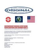 CONTEMPORARY NURSING LATEST EXAMS PAPER QUESTIONS AND ANSWERS SURE