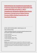 Dental Admission Test Comprehensive Examination for &NewLine;Prospective Dental School Applicants Nationwide Today &NewLine;updated 2025&sol;2026 well graded A&plus; 100&percnt; A &NewLine;Comprehensive 150-Question Multiple-Choice Practice &NewLine;Examination Covering Survey of Natural Sciences&comma; 