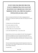Evolve Med-Surg HESI Practice Exam&colon; Test Questions & Rationales&NewLine;&NewLine;